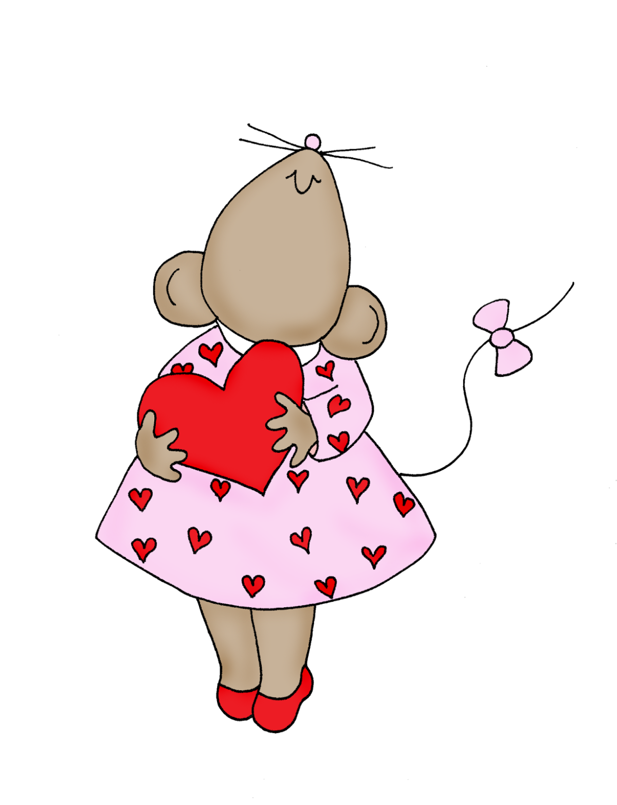 Мультяшная мышка девочка