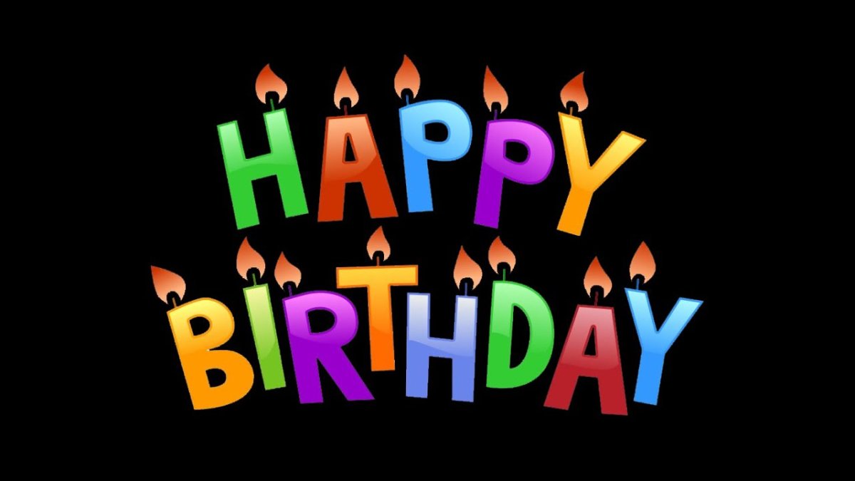 Happy Birthday на прозрачном фоне