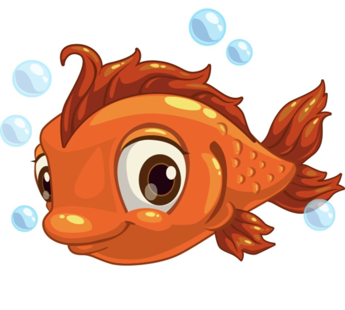 Рыбки на белом фоне