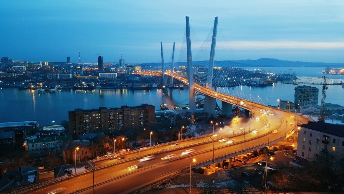 Мост в городе Владивостоке