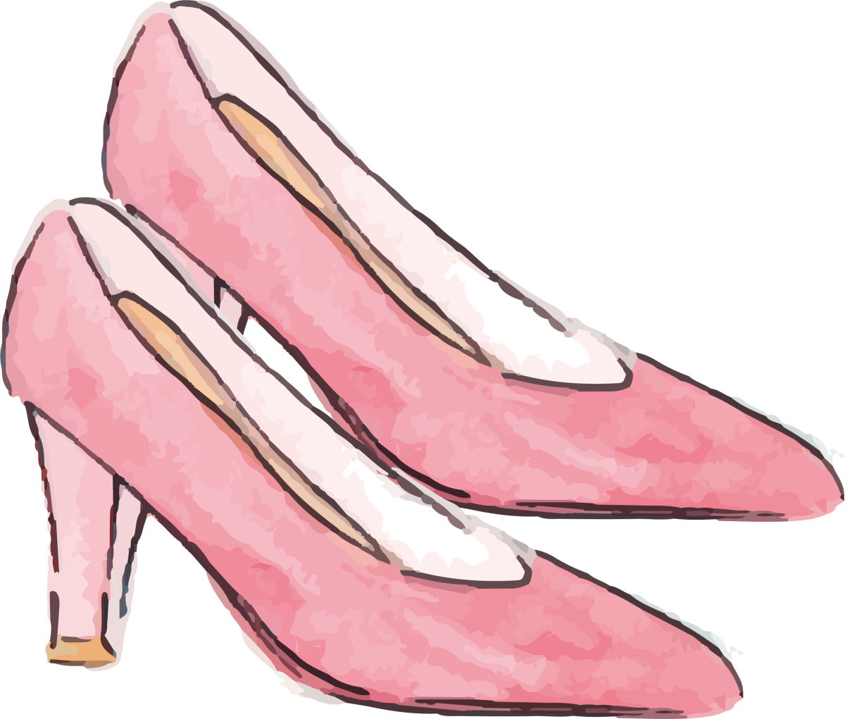 Туфельки Рисованные розовые