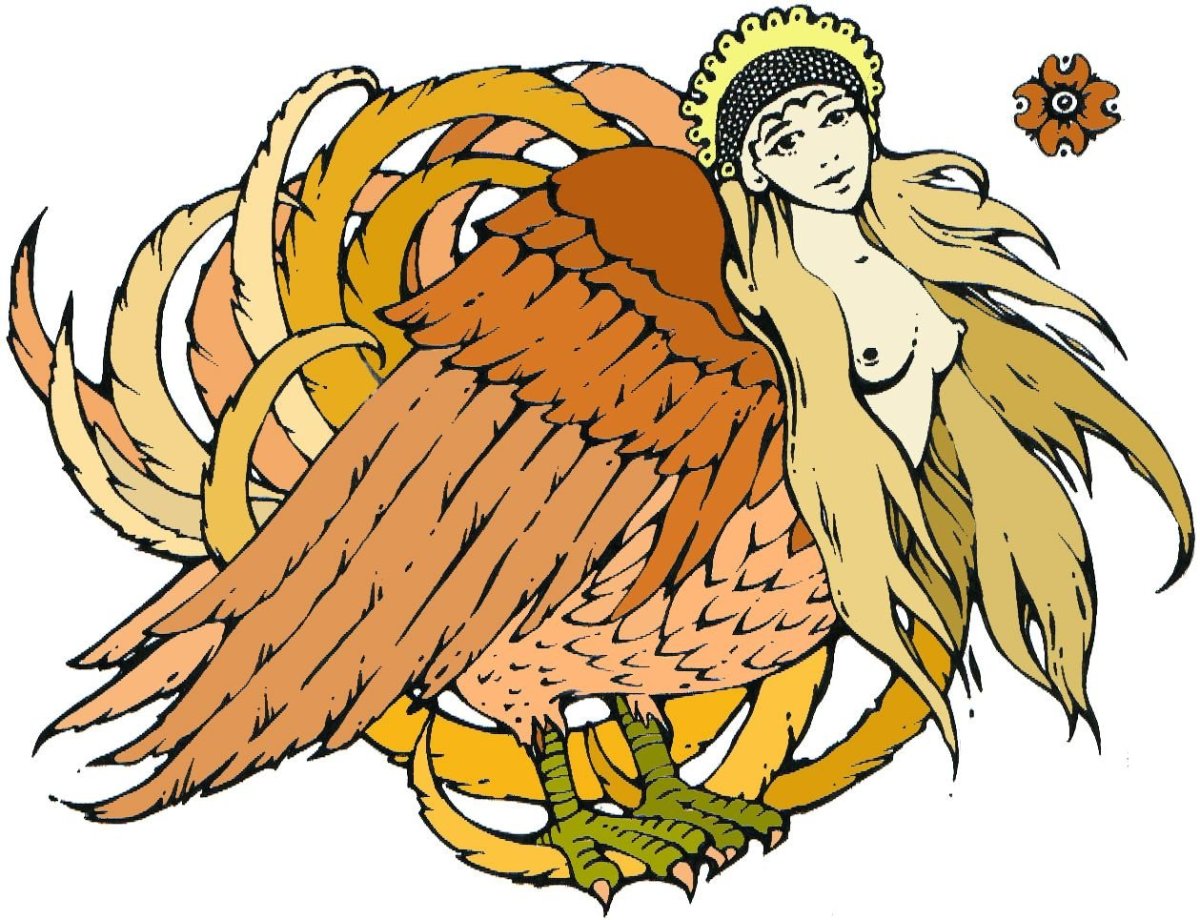 Сирин алконост Гамаюн Билибин