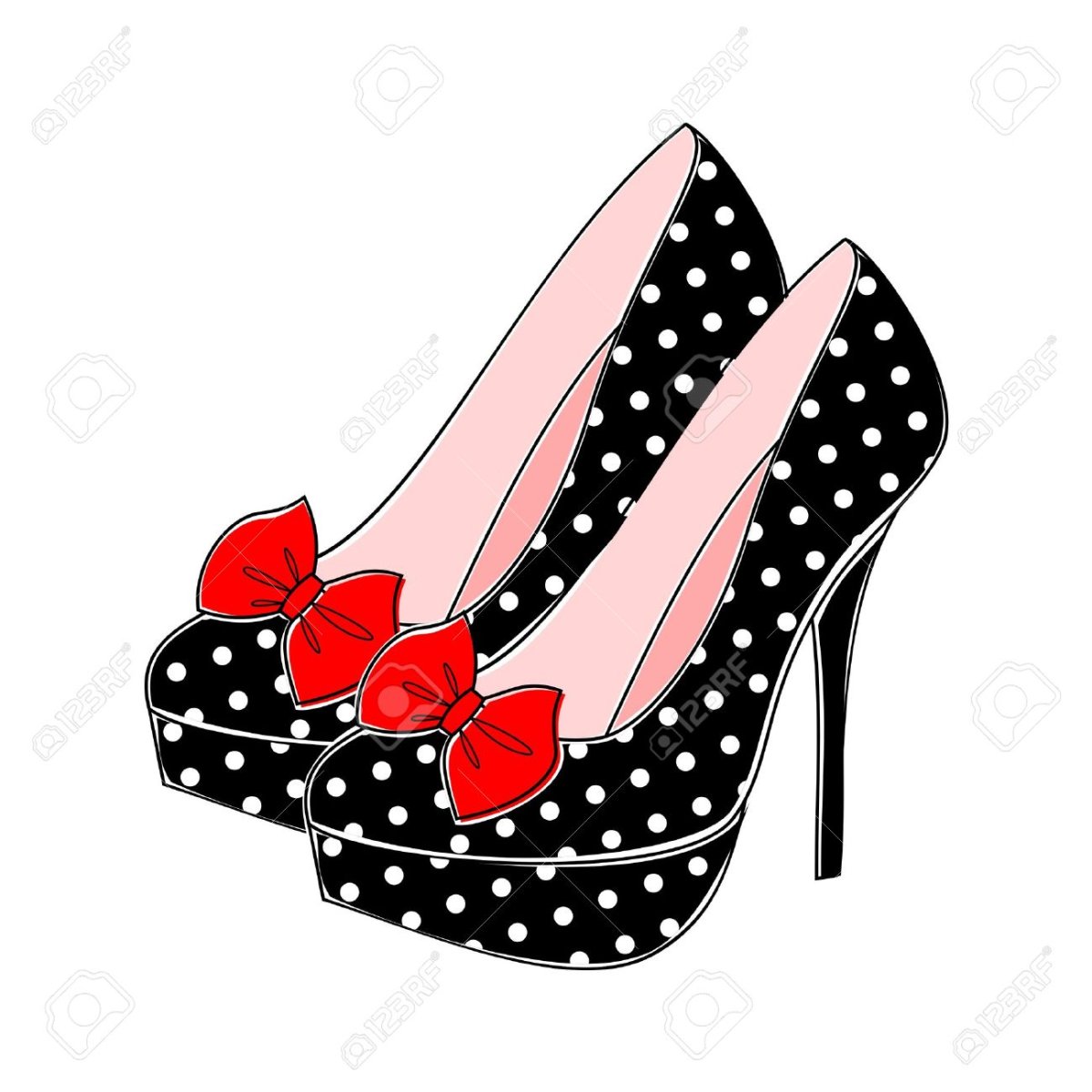 Туфля с бантиком иллюстрация