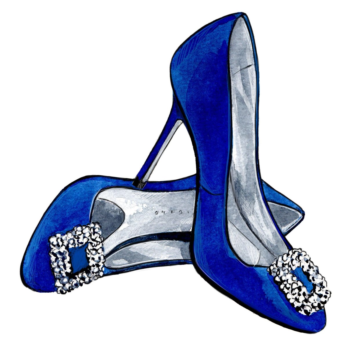 Эскизы обуви Маноло Бланик