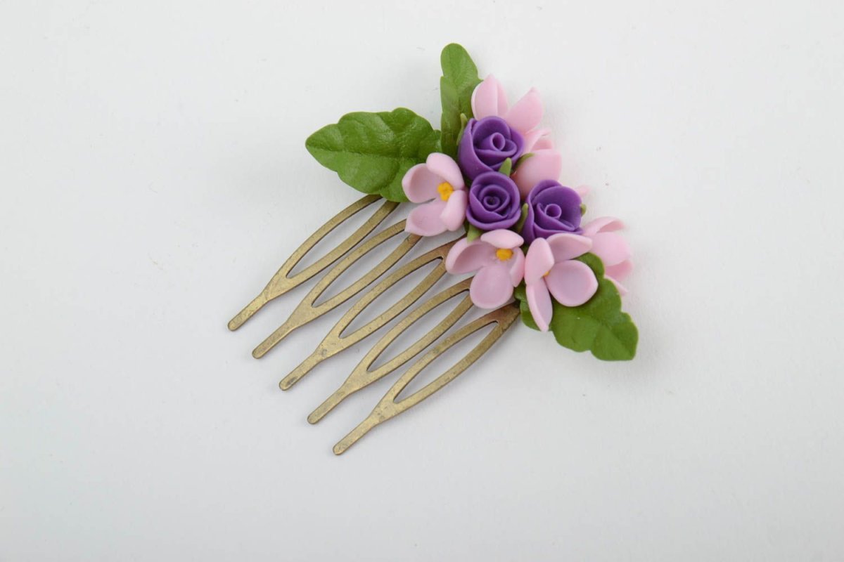 Заколки из холодного фарфора