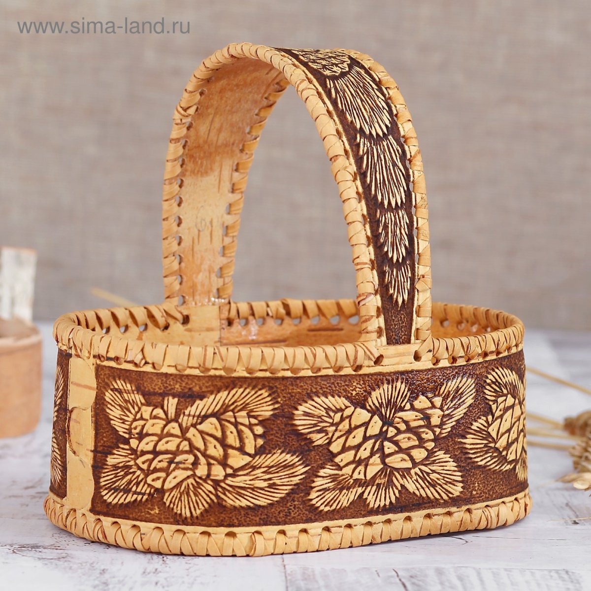 Корзинка "конфетница". Береста