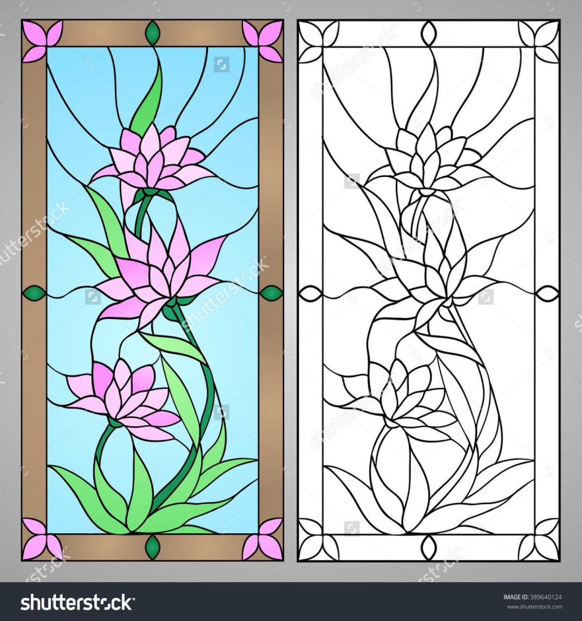 Эскизы для витража на стекле