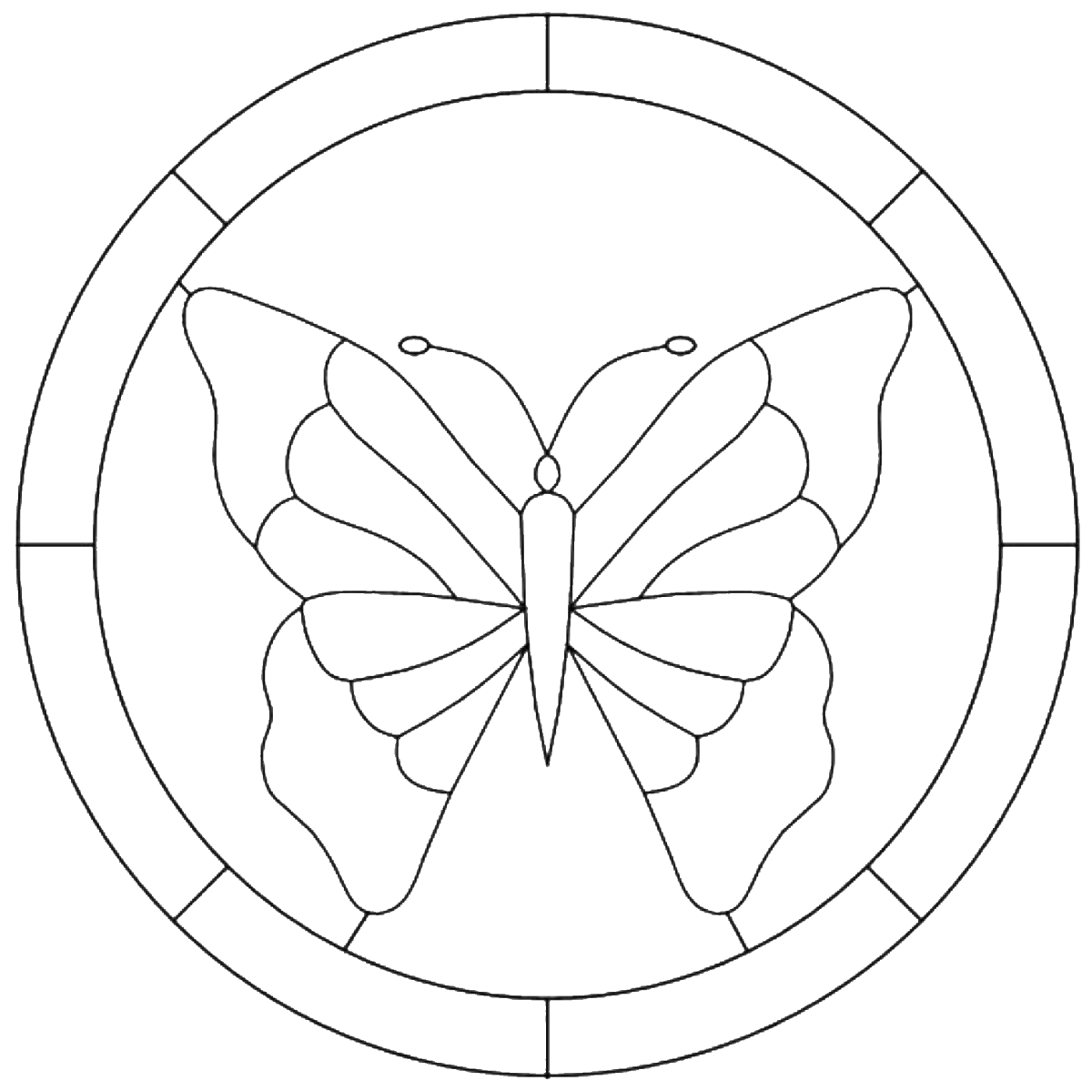 Трафарет для витража для детей