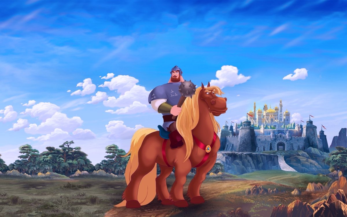 Три богатыря Илья Муромец в полный рост