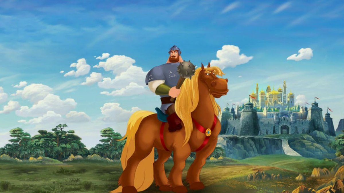 Илья Муромец улыбается