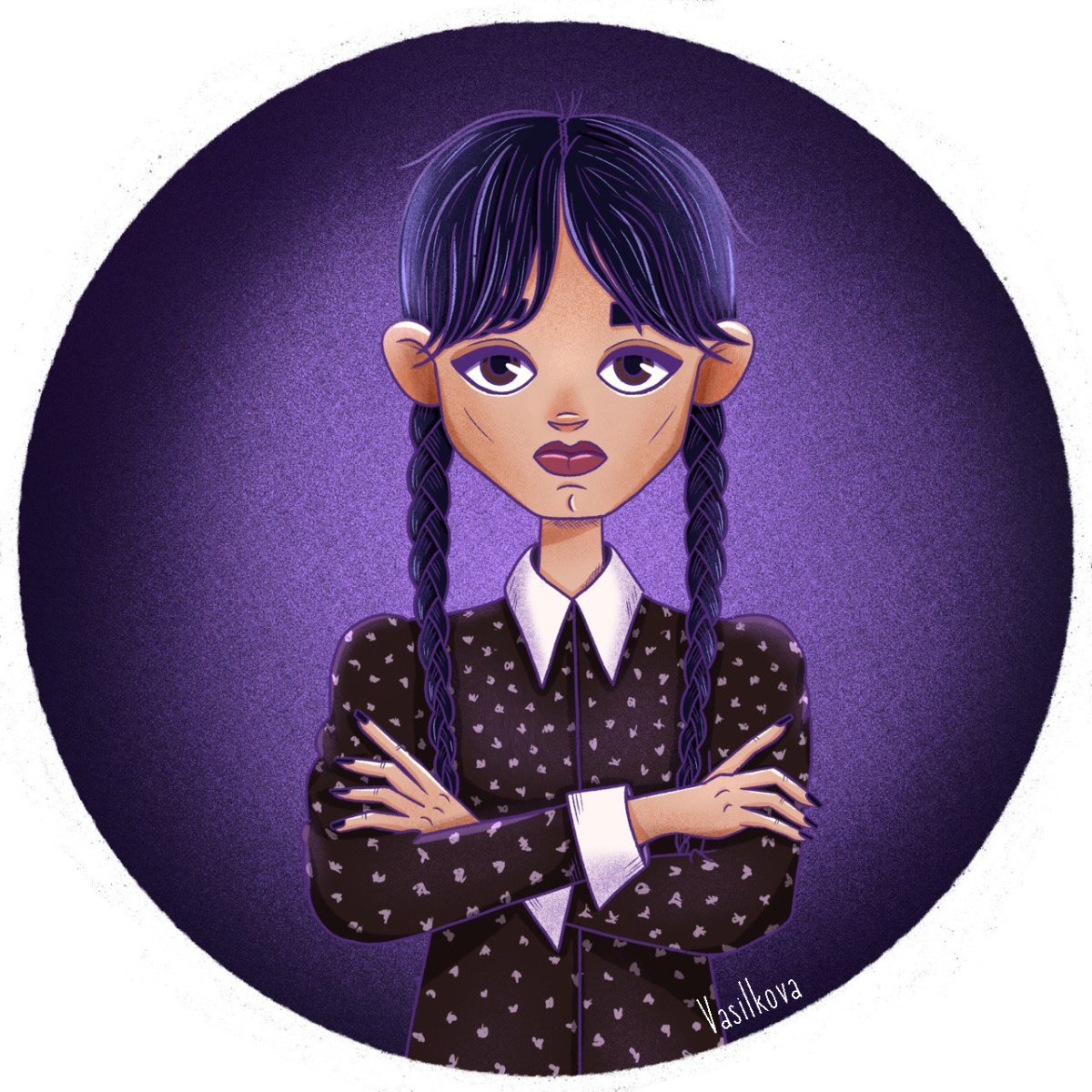 Раскраски Уэнздей Аддамс