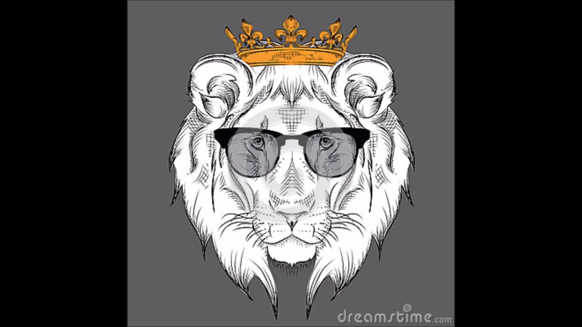 Тату Лев с короной
