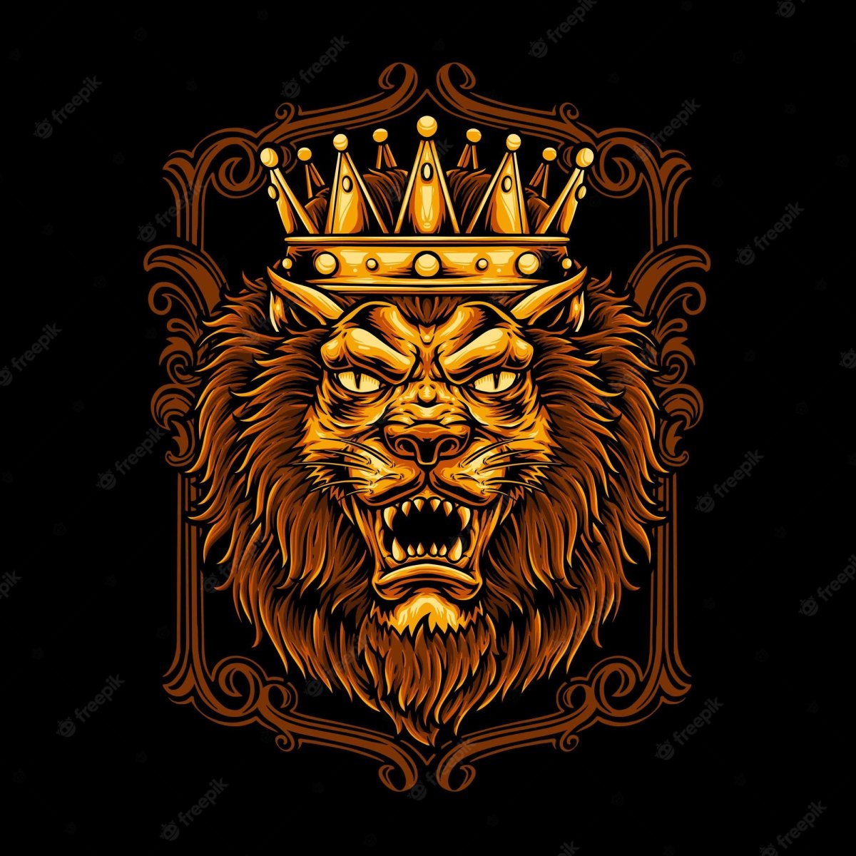 Тату Лев с короной эскизы