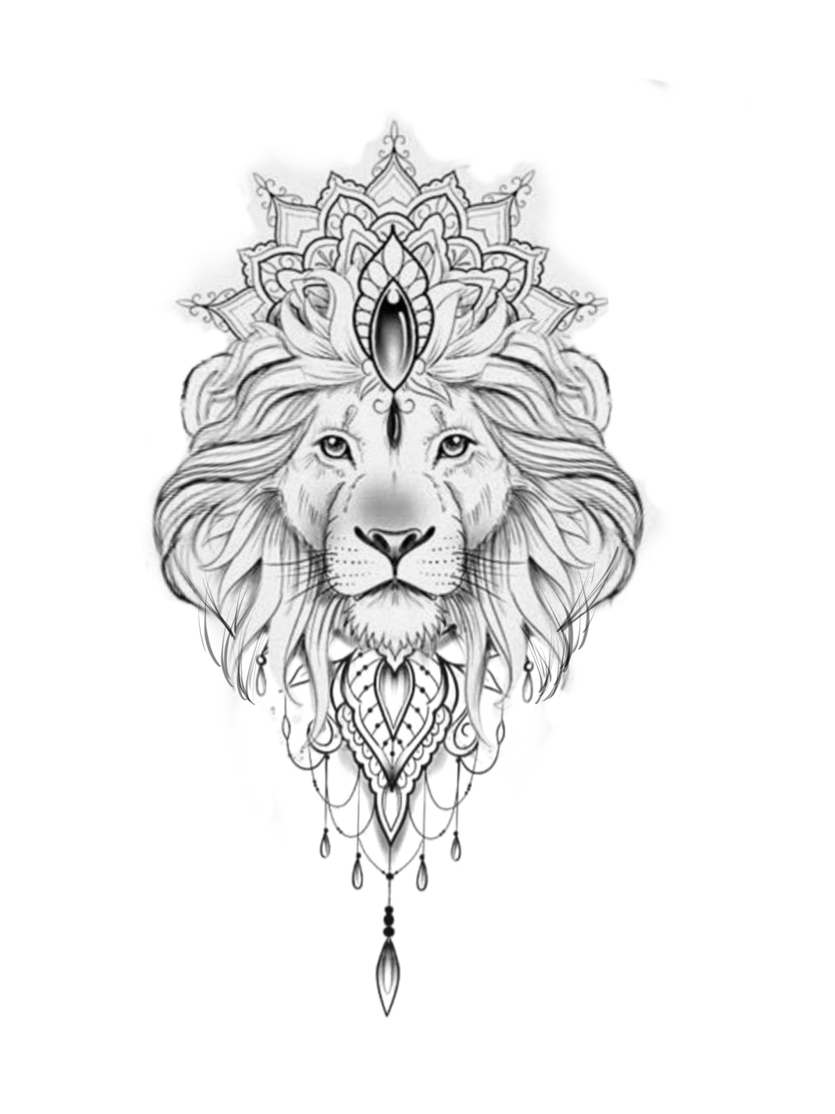 Львиная голова с короной