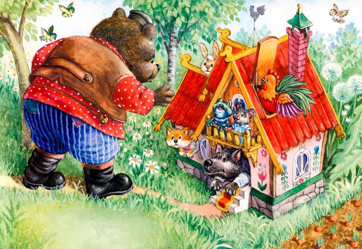 Колобок заяц волк медведь лиса