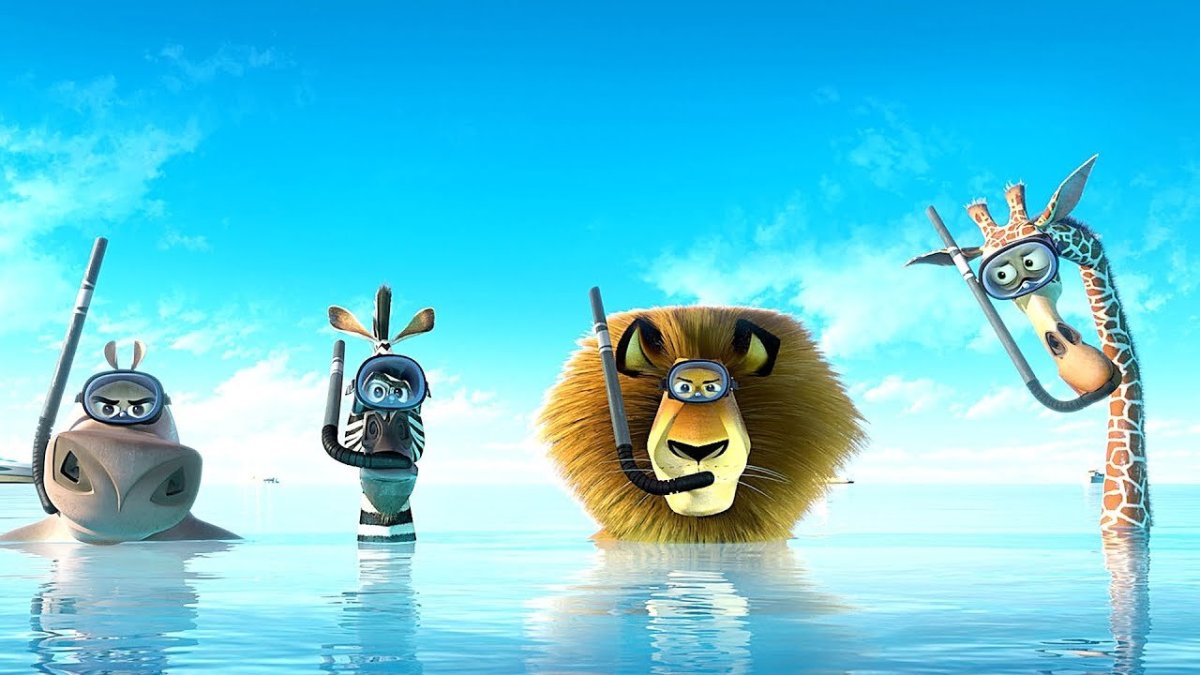 Мадагаскар мультфильм пляж