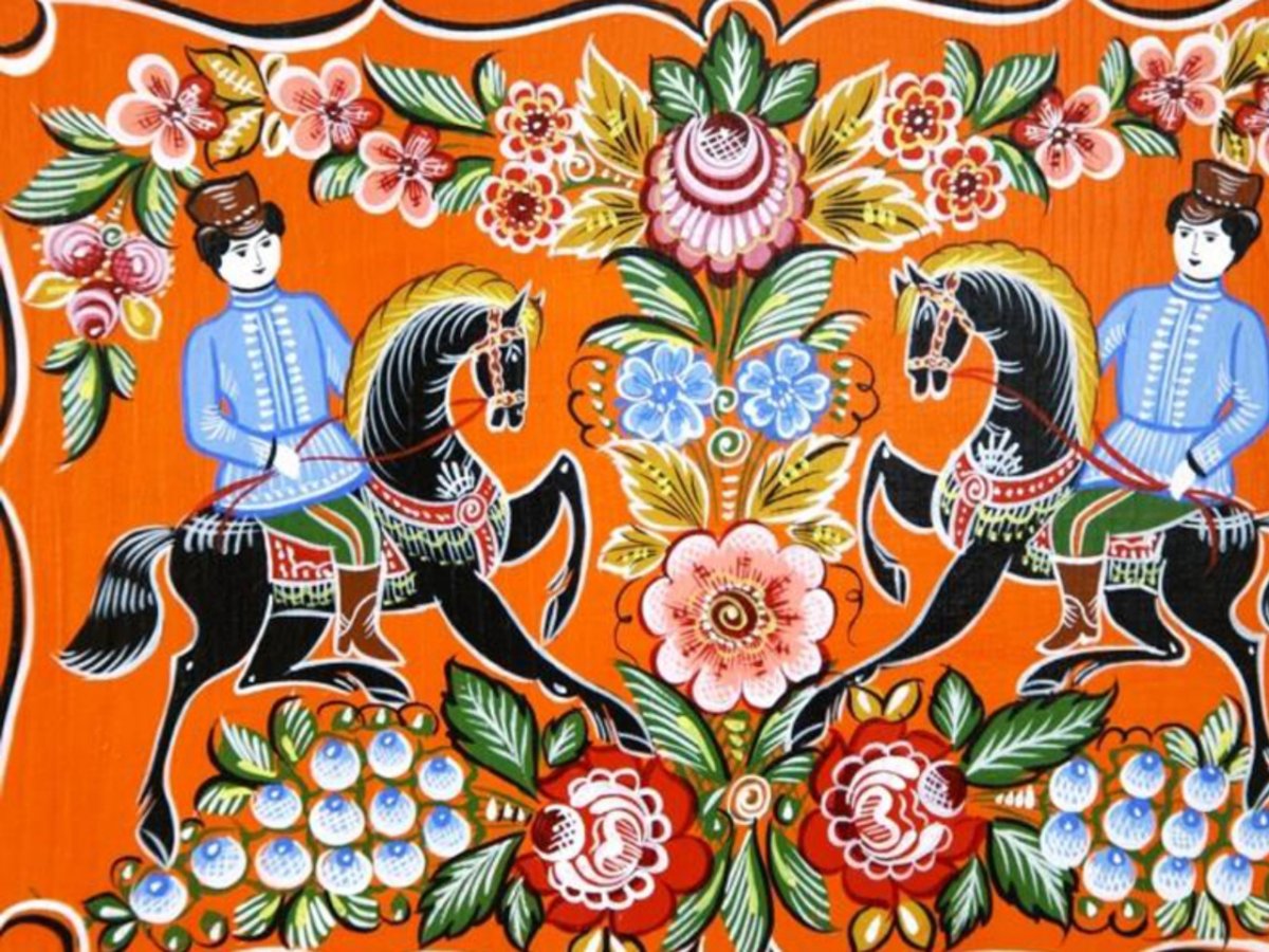 Деревня Городец Городецкая роспись