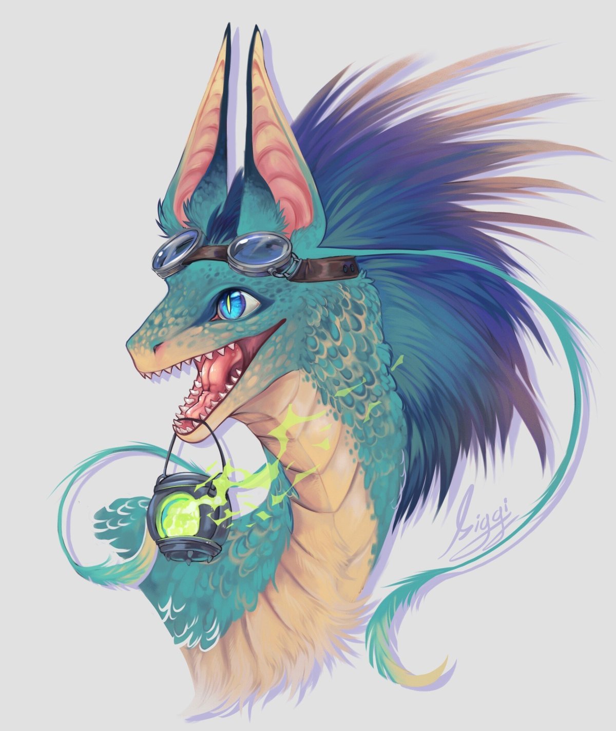 Радужный дракон арт