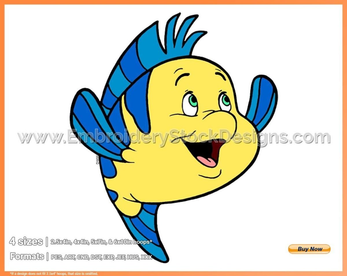 Ариэль и рыбка Флаундер