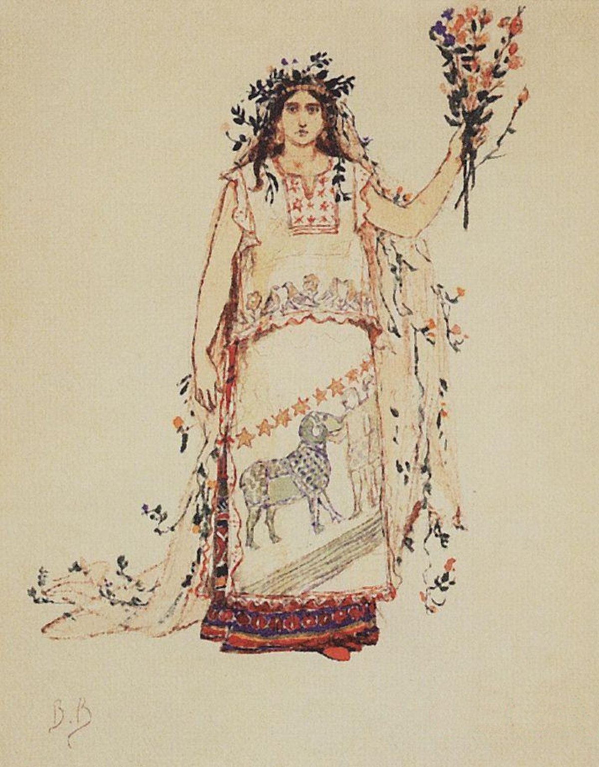 Эскизы костюмов к опере н.а. Римского-Корсакого "Снегурочка