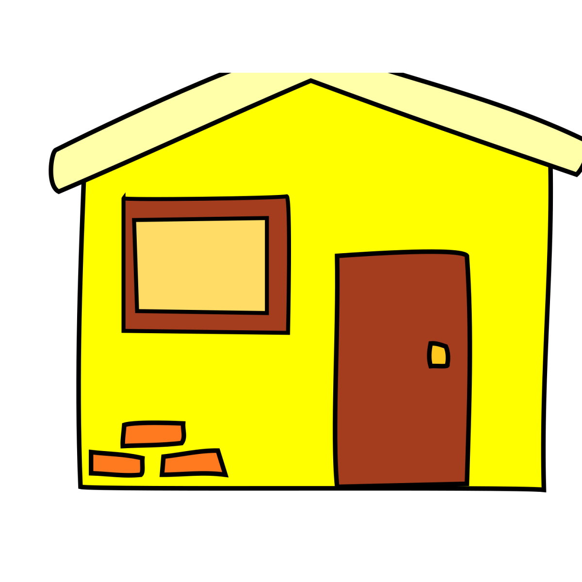 Мультяшный домик с забором