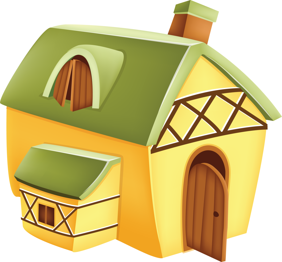 Большой и маленький дом вектор