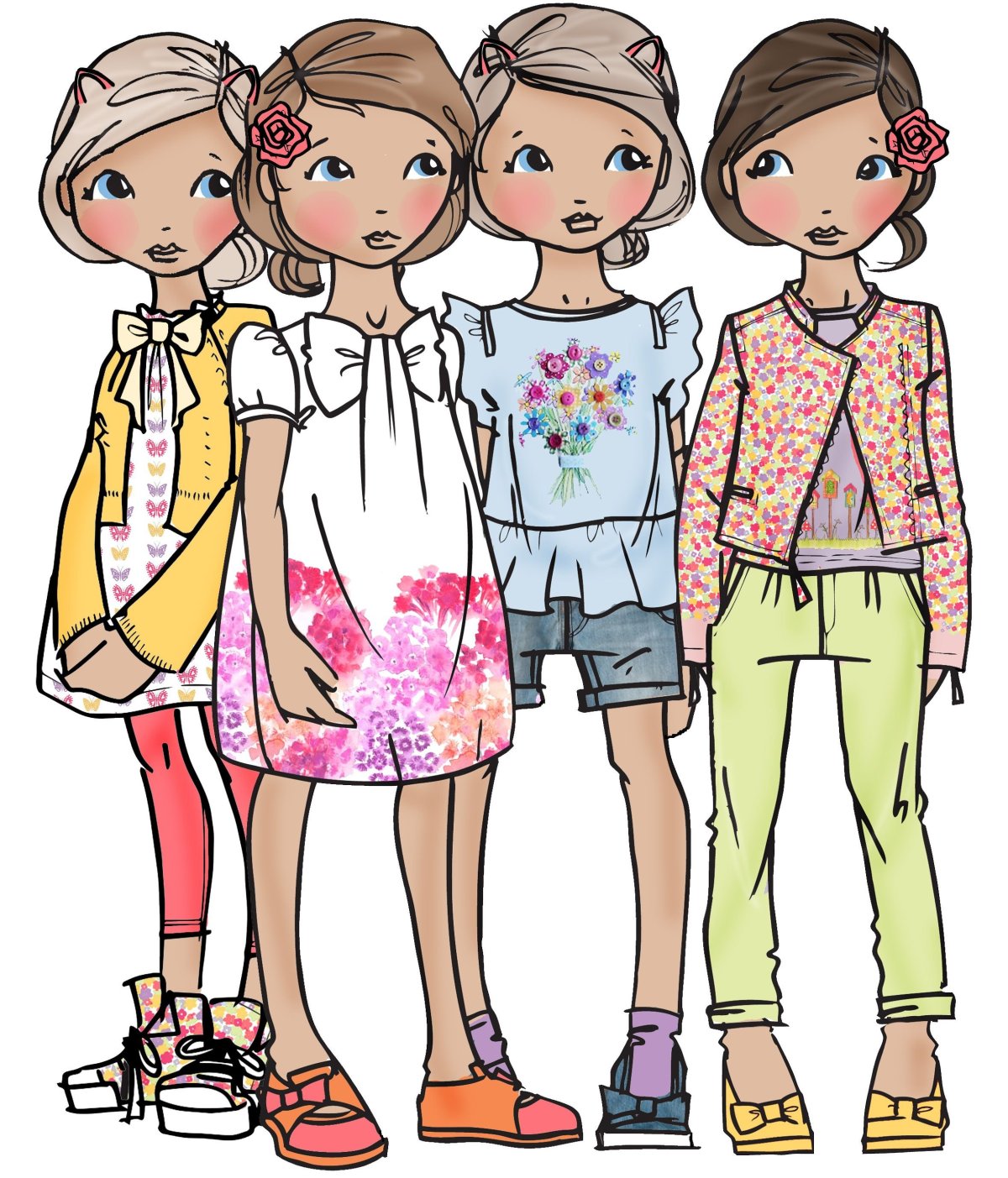 Мальчик дарит девочке цветы