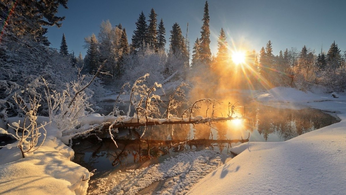 Зима солнце
