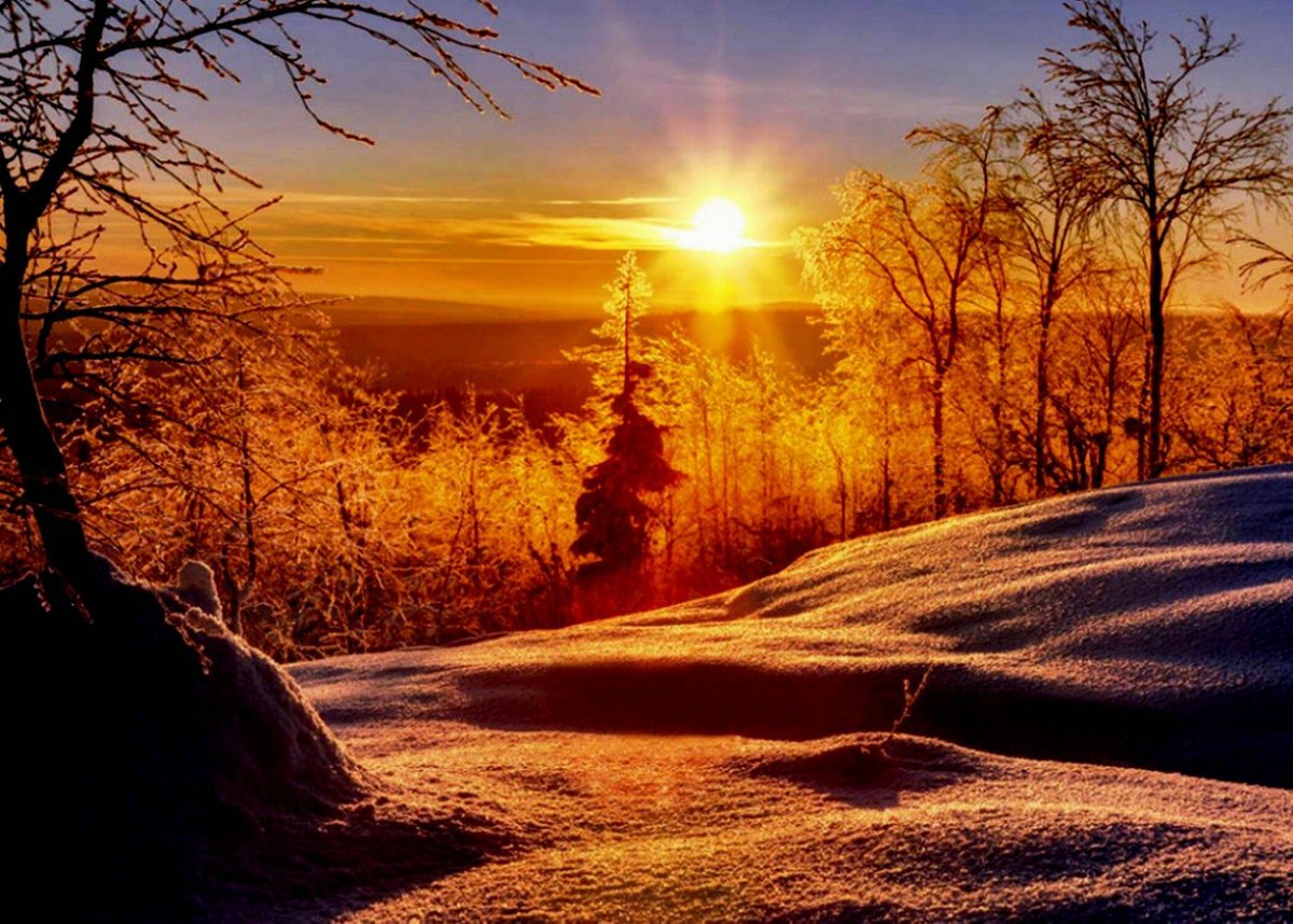 Зима солнце