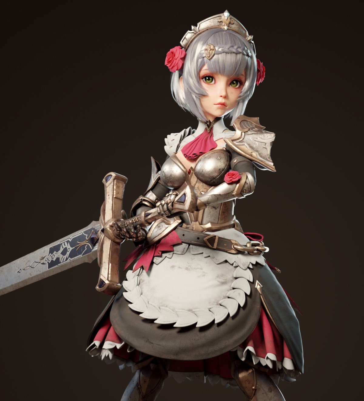 Ноэль Стикеры Геншин