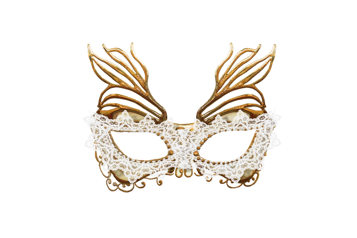 Маскарадная маска на прозрачном фоне