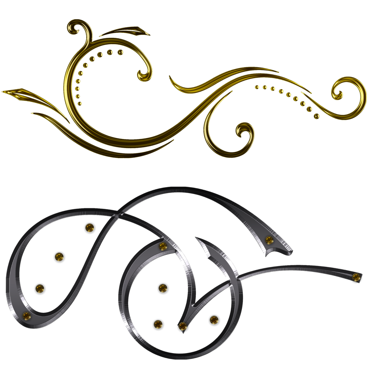 Завитушки угловые