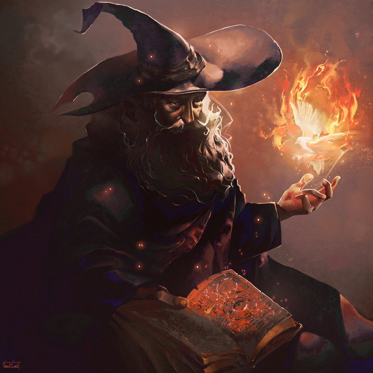 Мерлин старик арт