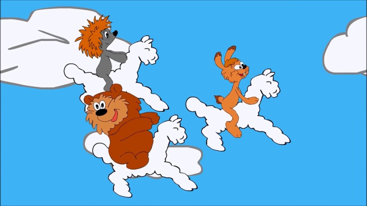 Герои мультика облака белогривые лошадки