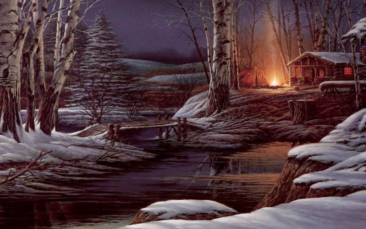 Художник Терри Редлин зима