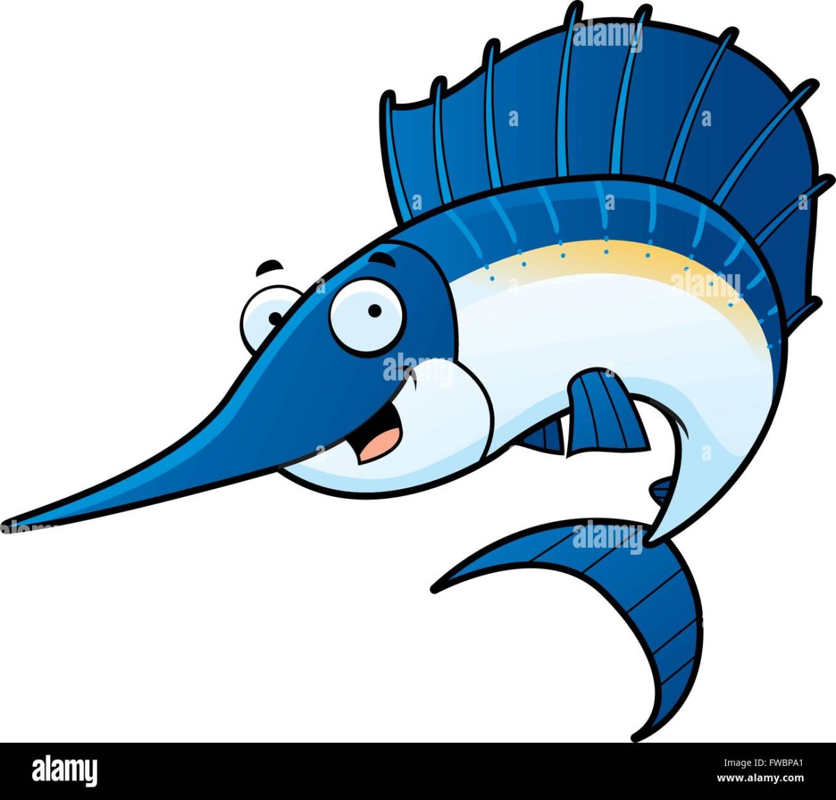 Рыба меч рисовать