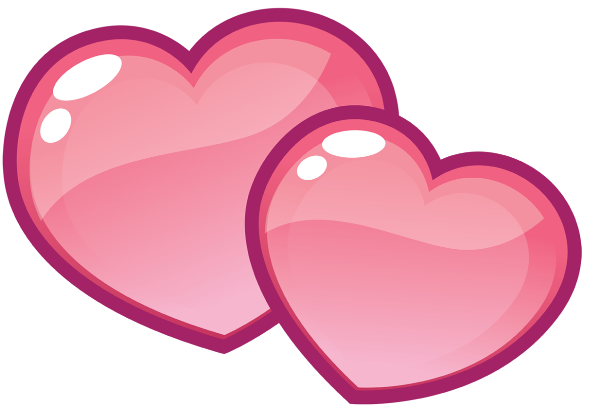 Сердечки мультяшные