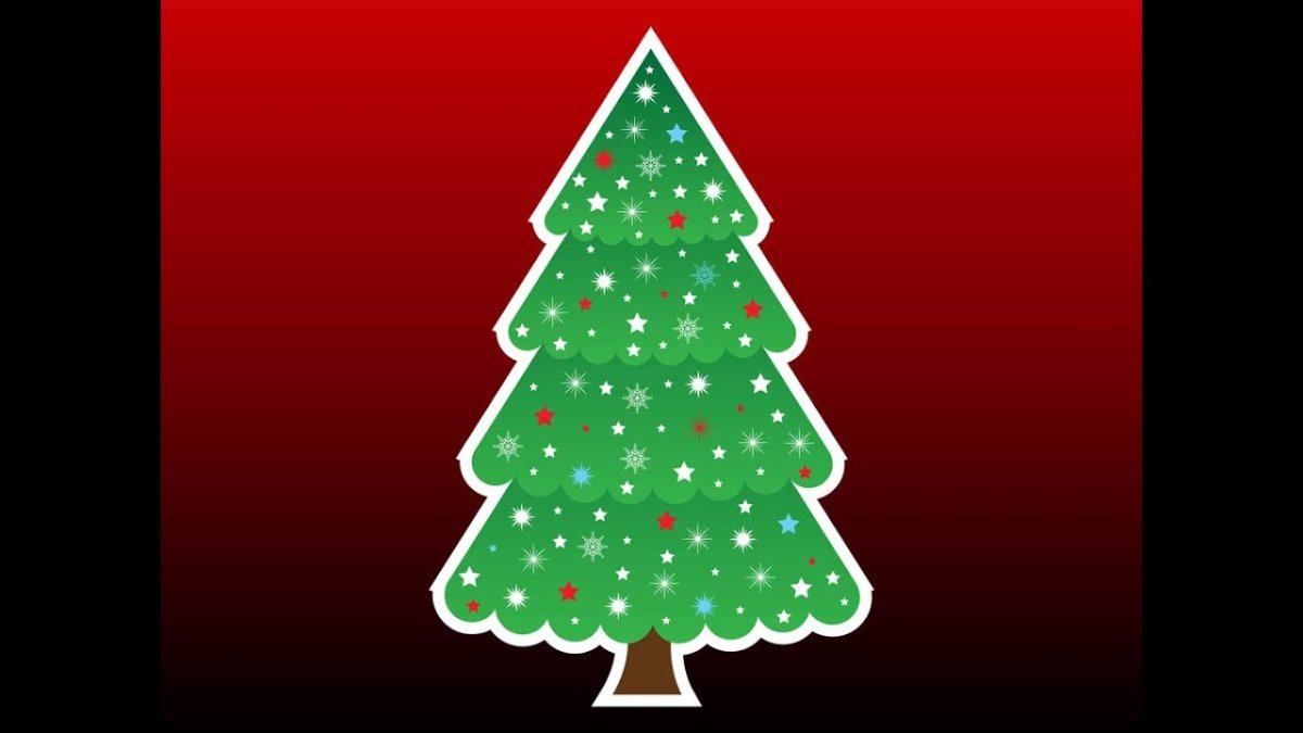 Новогодняя елка цветная