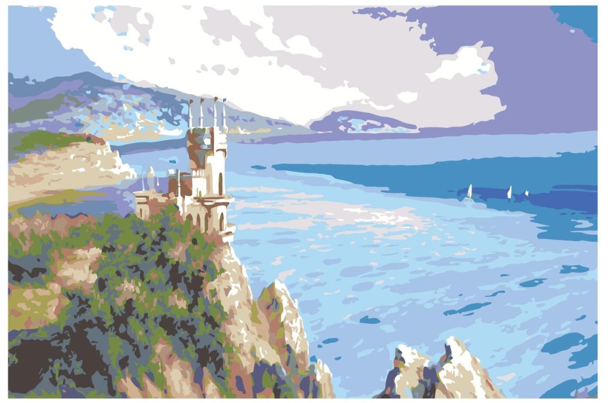 Картина по номерам Ласточкино гнездо в Крыму