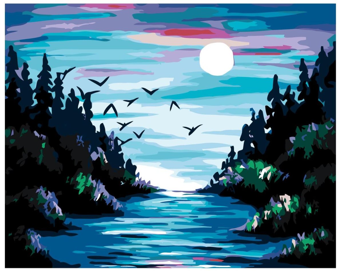 Рисунки гуашью пейзажи