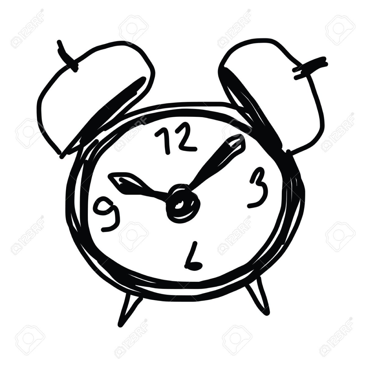 Будильник рисовать легко