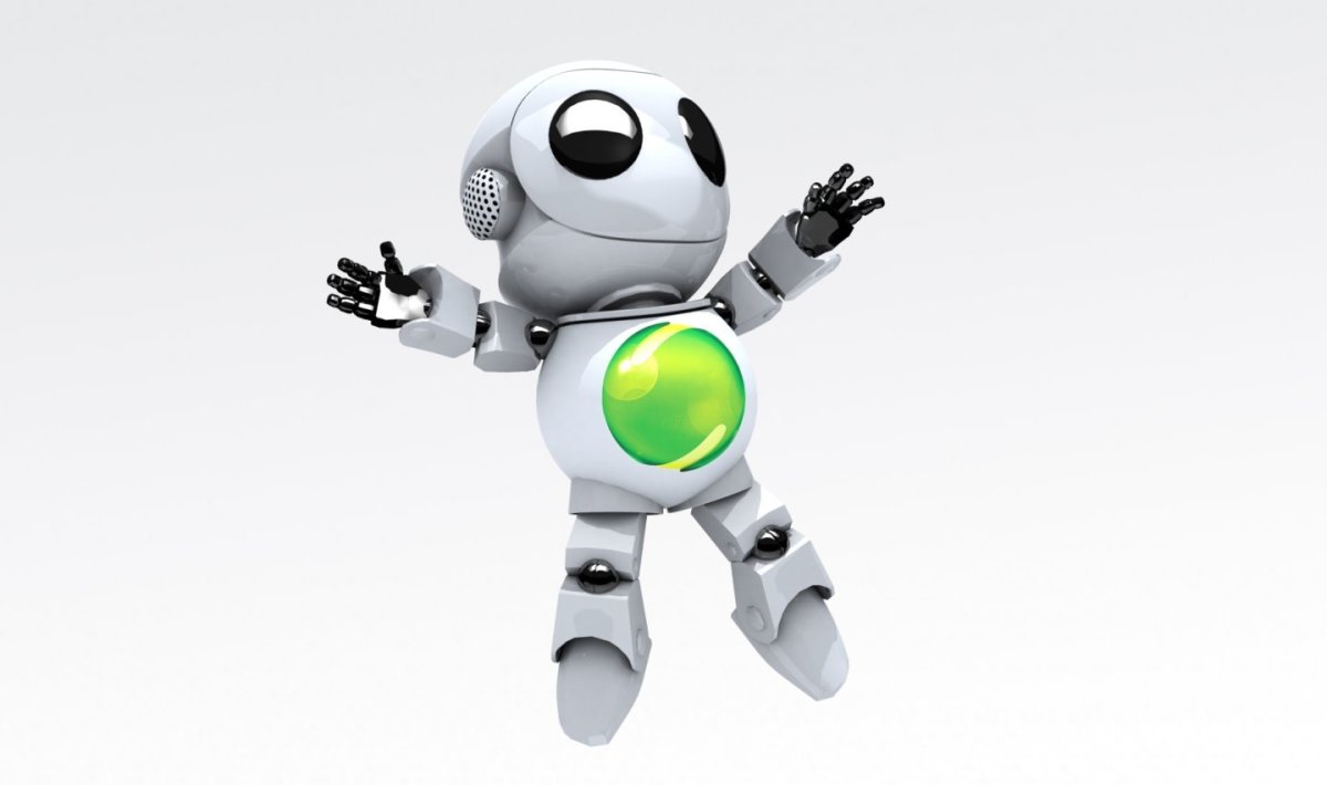 Робот на прозрачном фоне