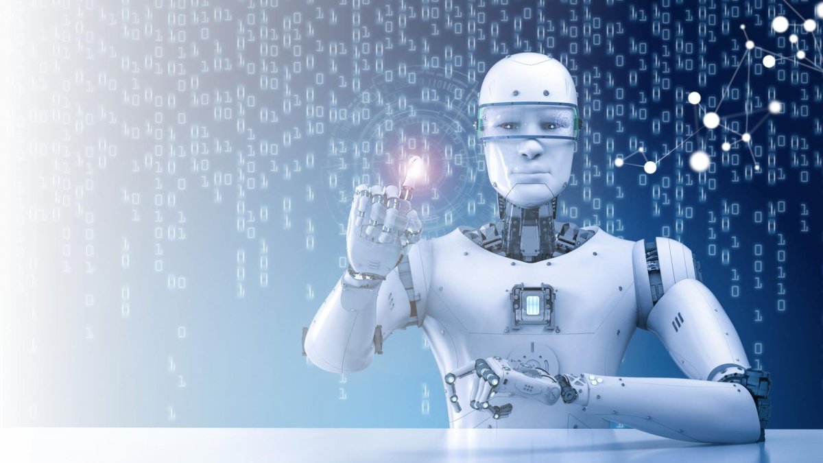 Фон с роботами для робототехники