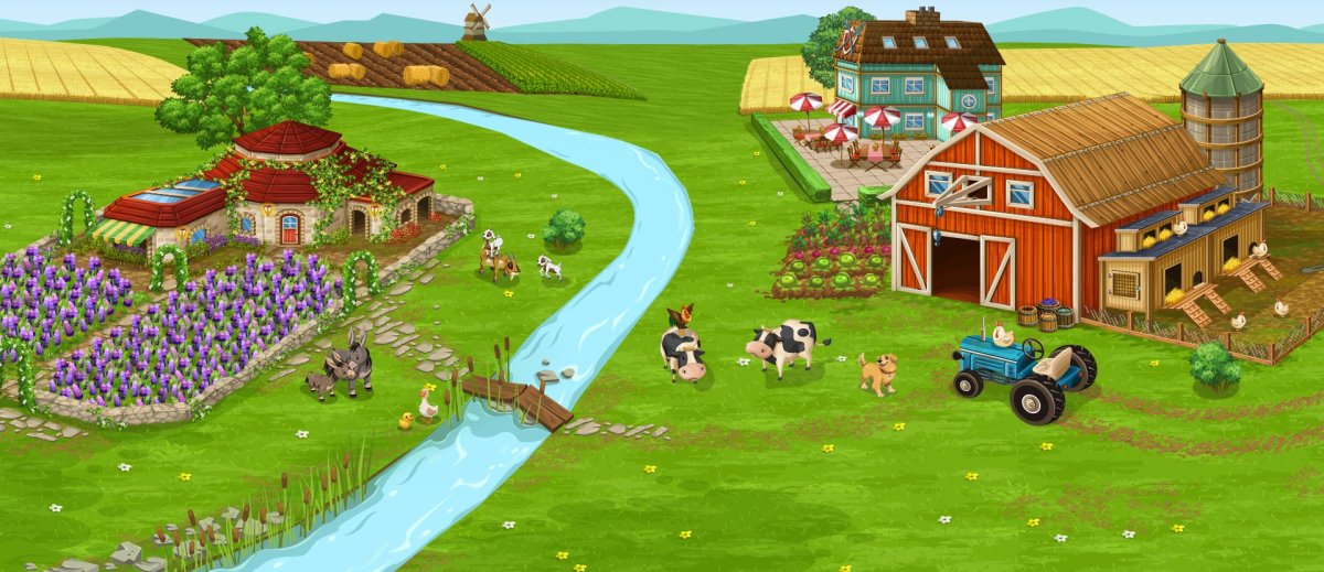 Фон ферма для детей без животных