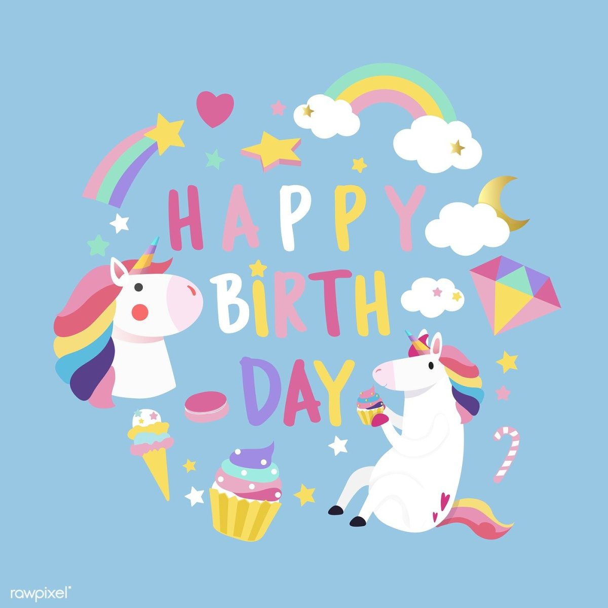 Открытка с днем рождения акварель