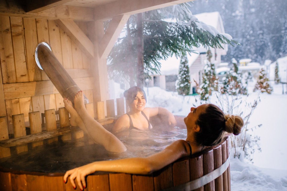 Банька зимой