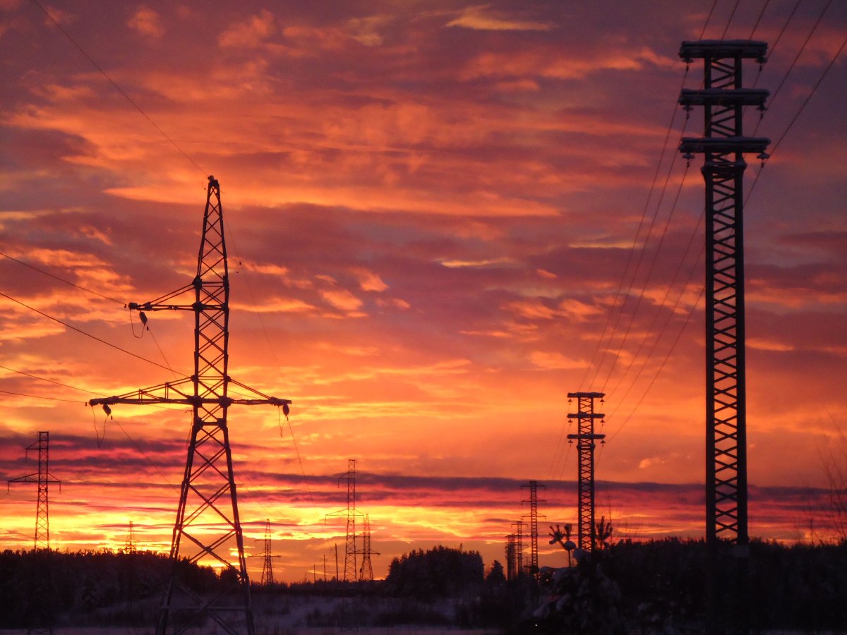 Вышки электростанции