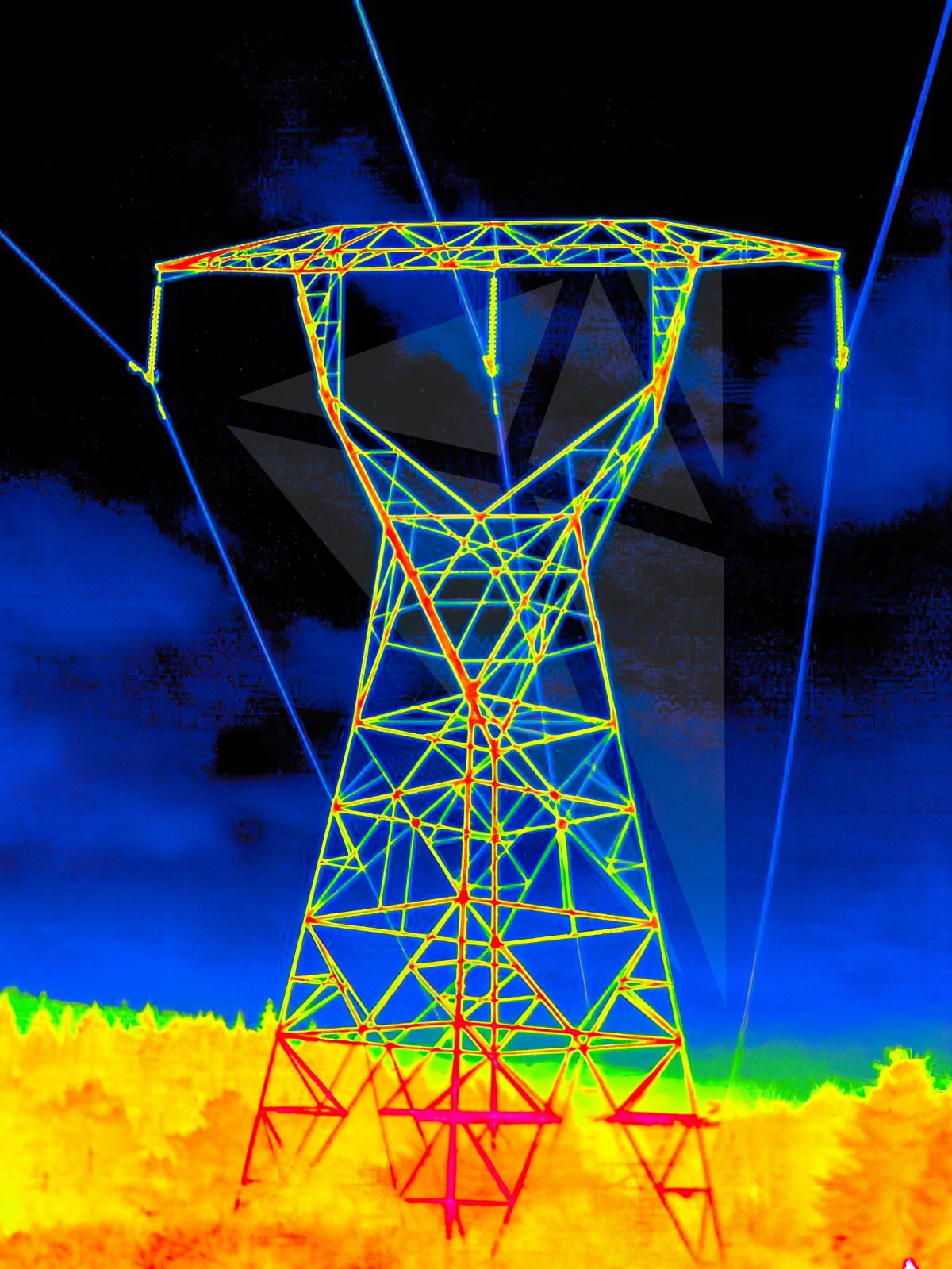 ЛЭП В тепловизоре