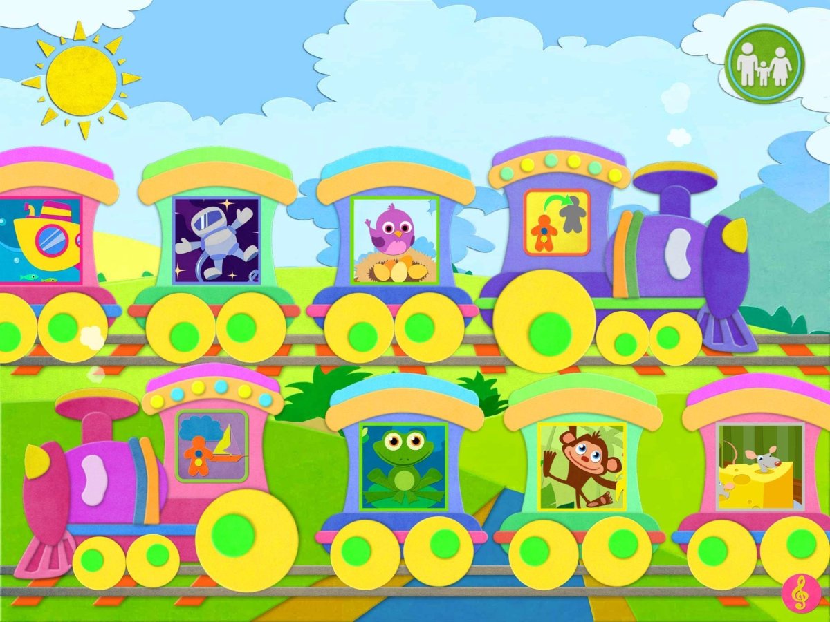 Паровозик с вагонами