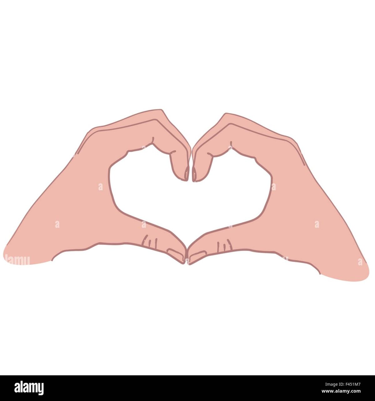 Стикер с сердечком в руках